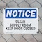 Signmission Clean Supply Room Keep Door Closed, 14 in W x Rectangle, Plastic OS-2PACK-NS-P-1014-L-10631 - alternate 6